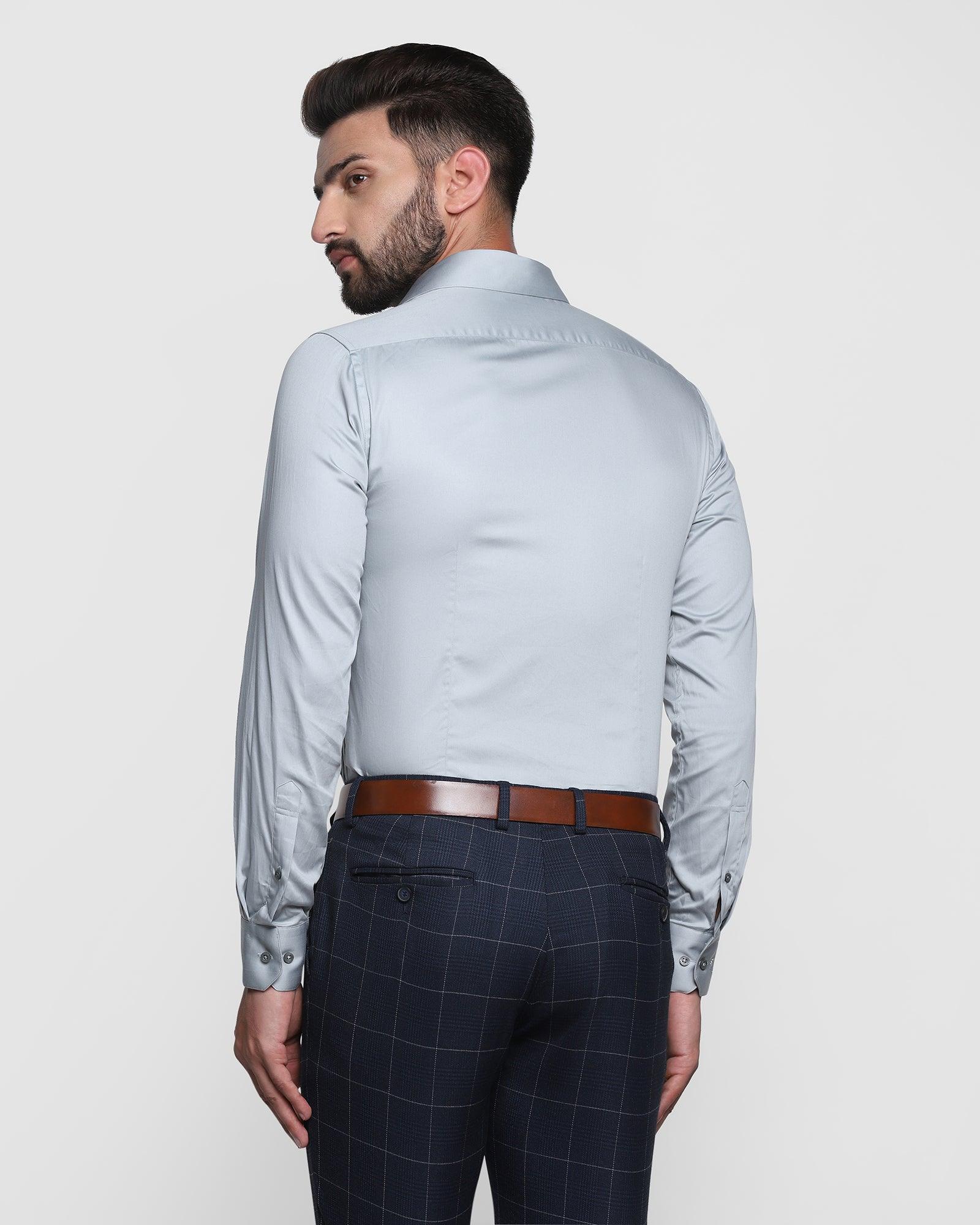 Formal Grey Solid Shirt - Tuscan