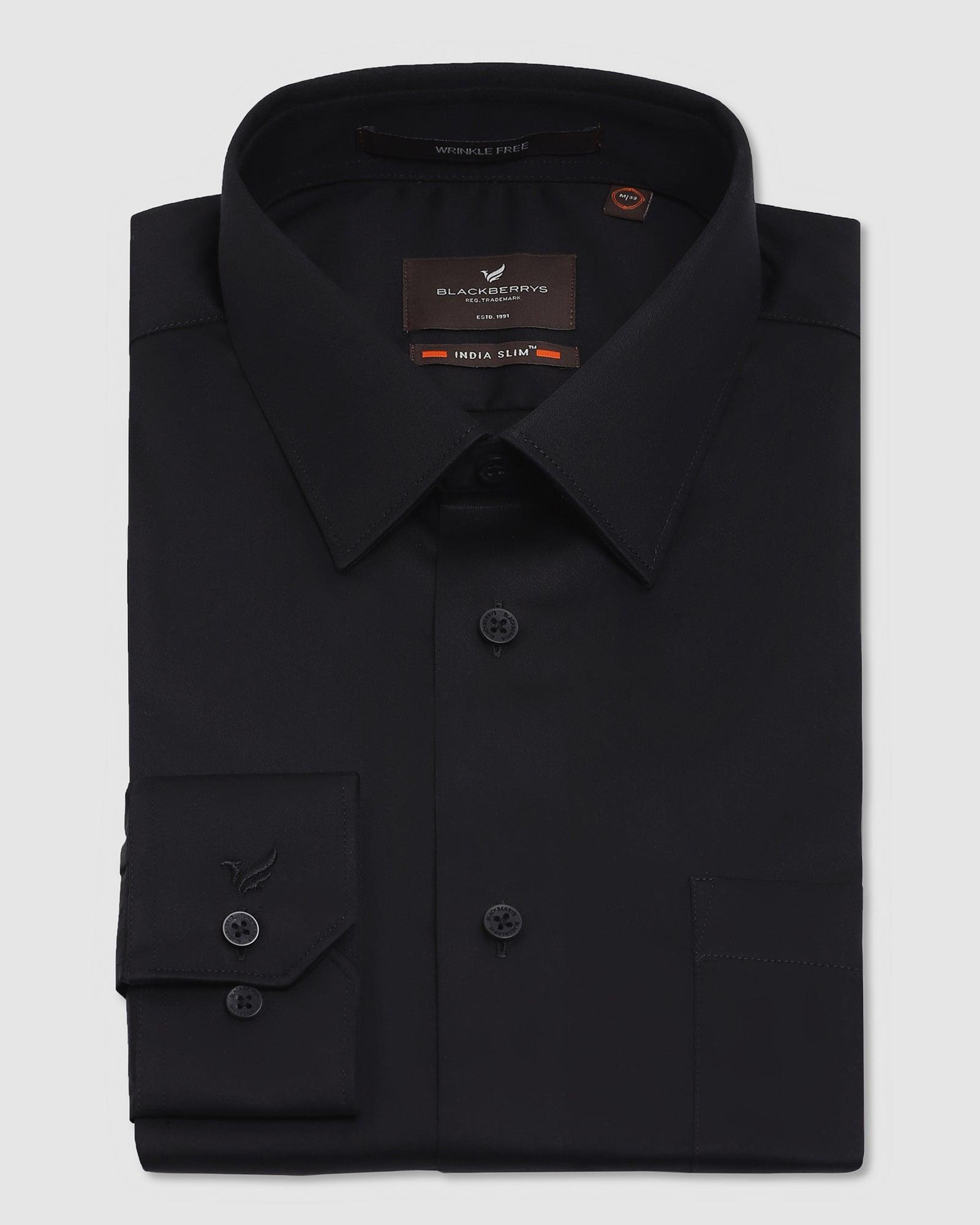 Must Haves Formal Jet Black Solid Shirt - Sailor