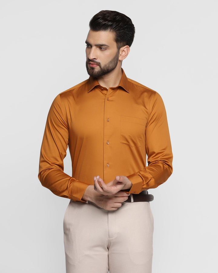 Formal Ochre Solid Shirt - Manuel