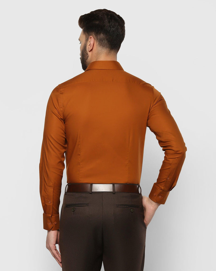 Formal Ochre Solid Shirt - Metro