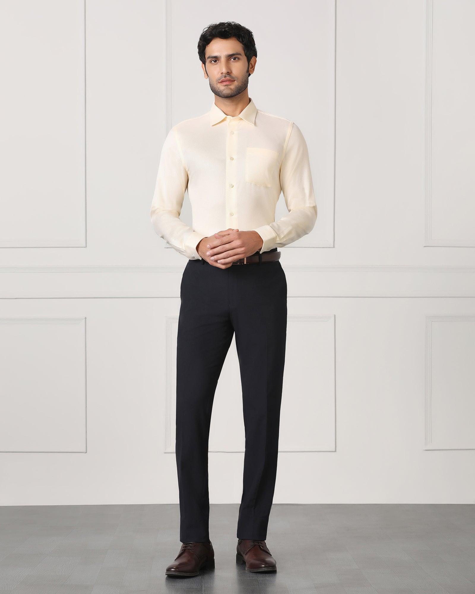Must Haves Formal Off White Solid Shirt - Samuel