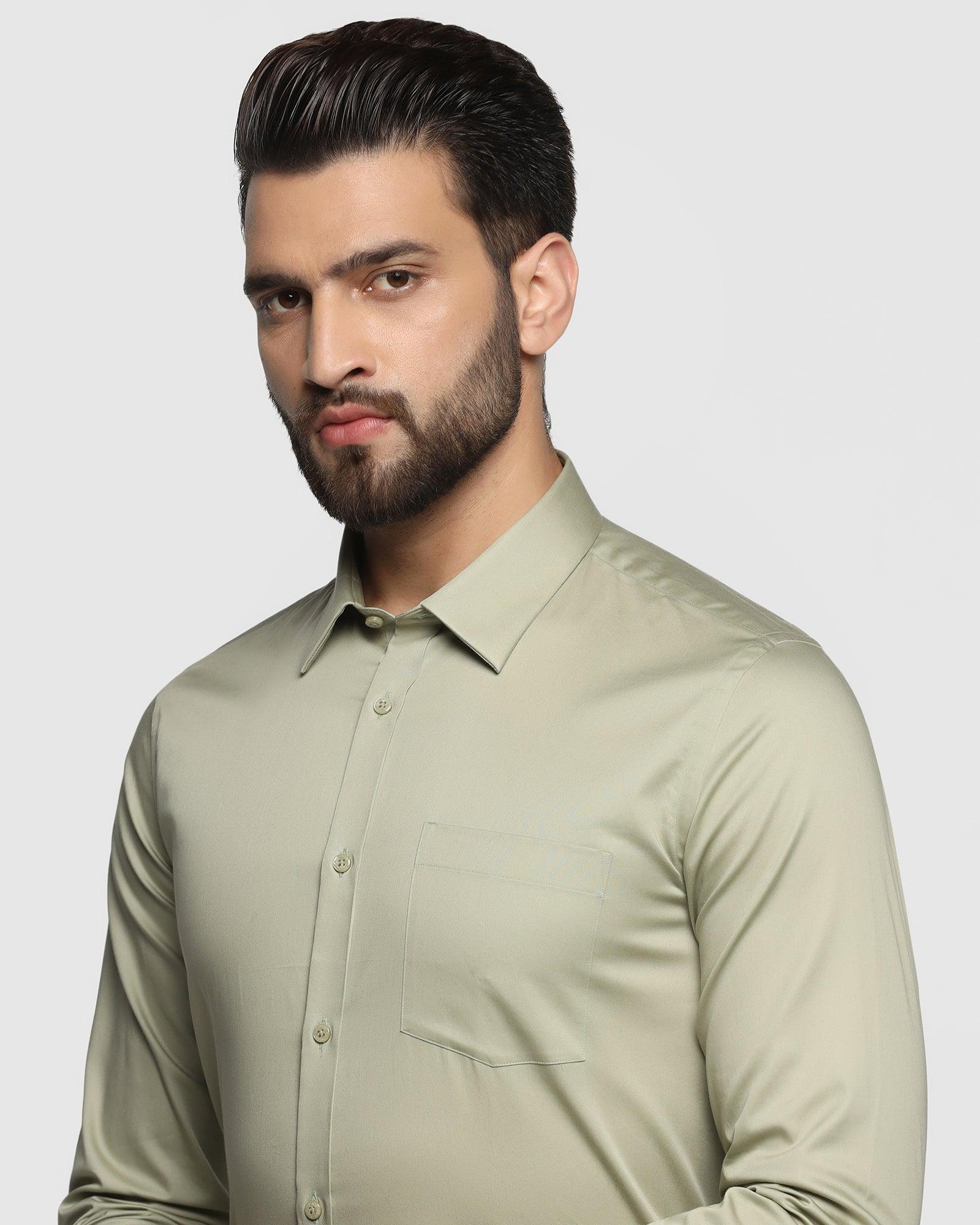 Formal Olive Solid Shirt - Donato