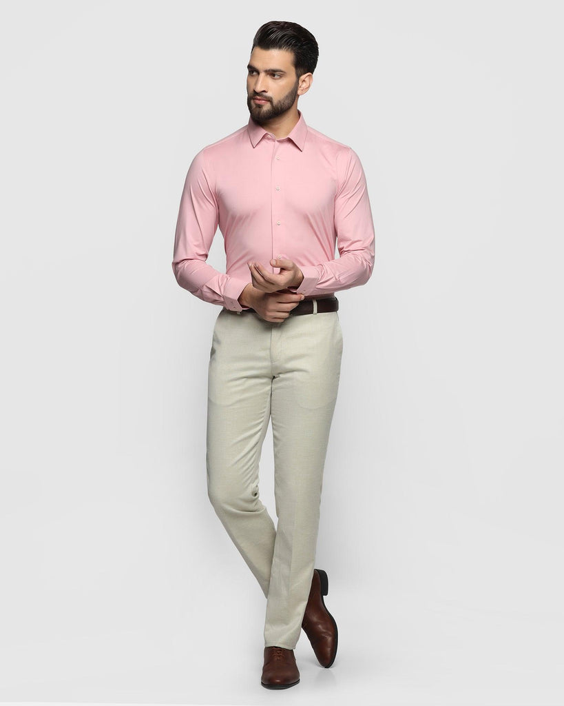 Formal Pink Solid Shirt - Jean