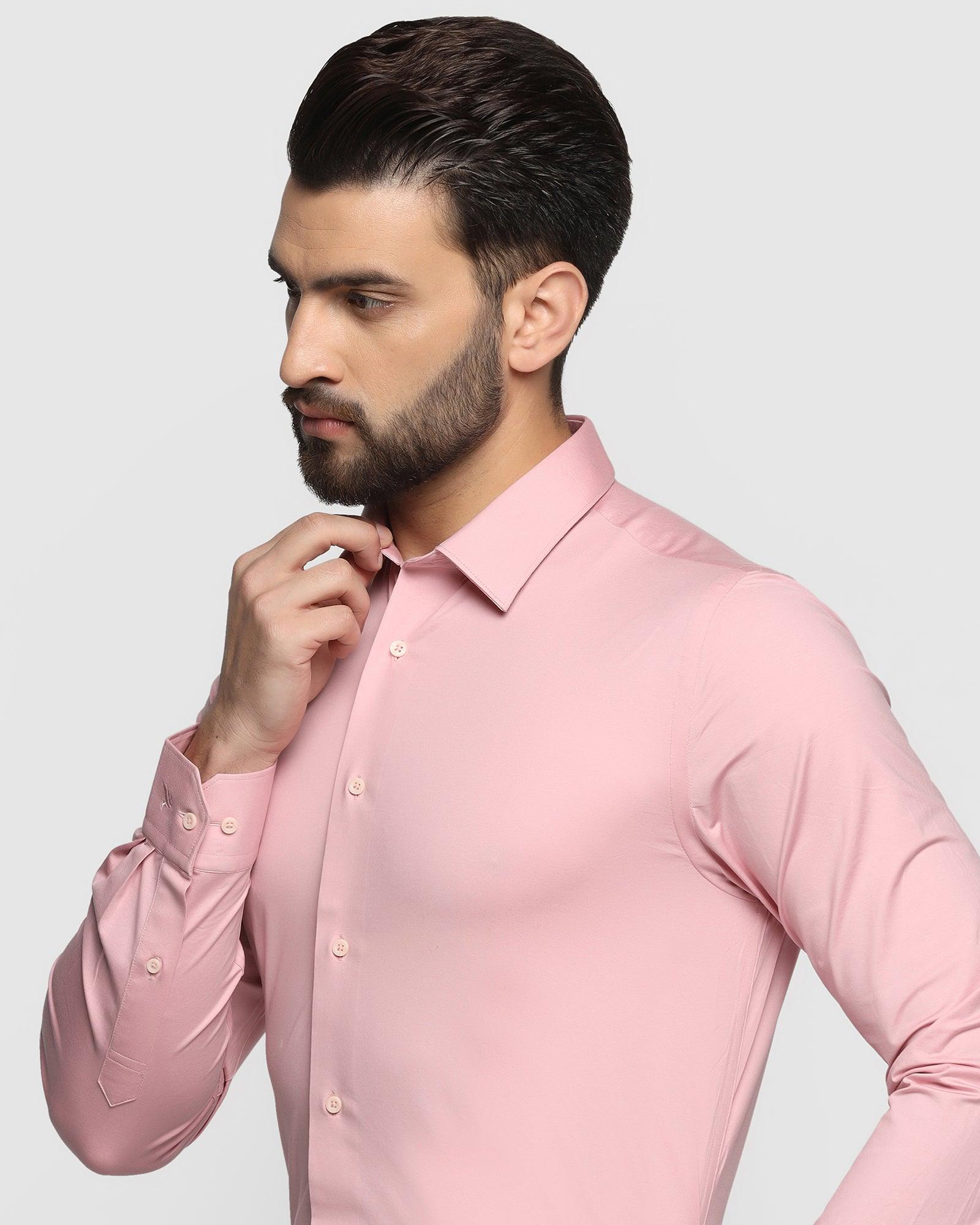 Formal Pink Solid Shirt - Jean