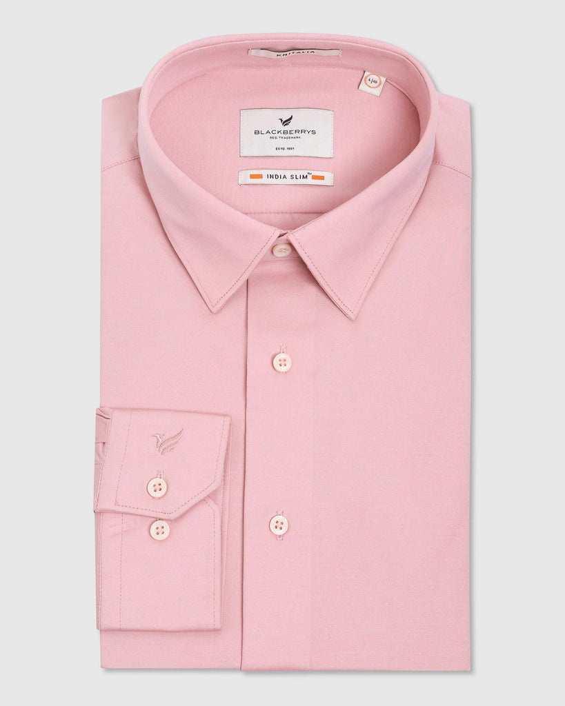 Formal Pink Solid Shirt - Jean