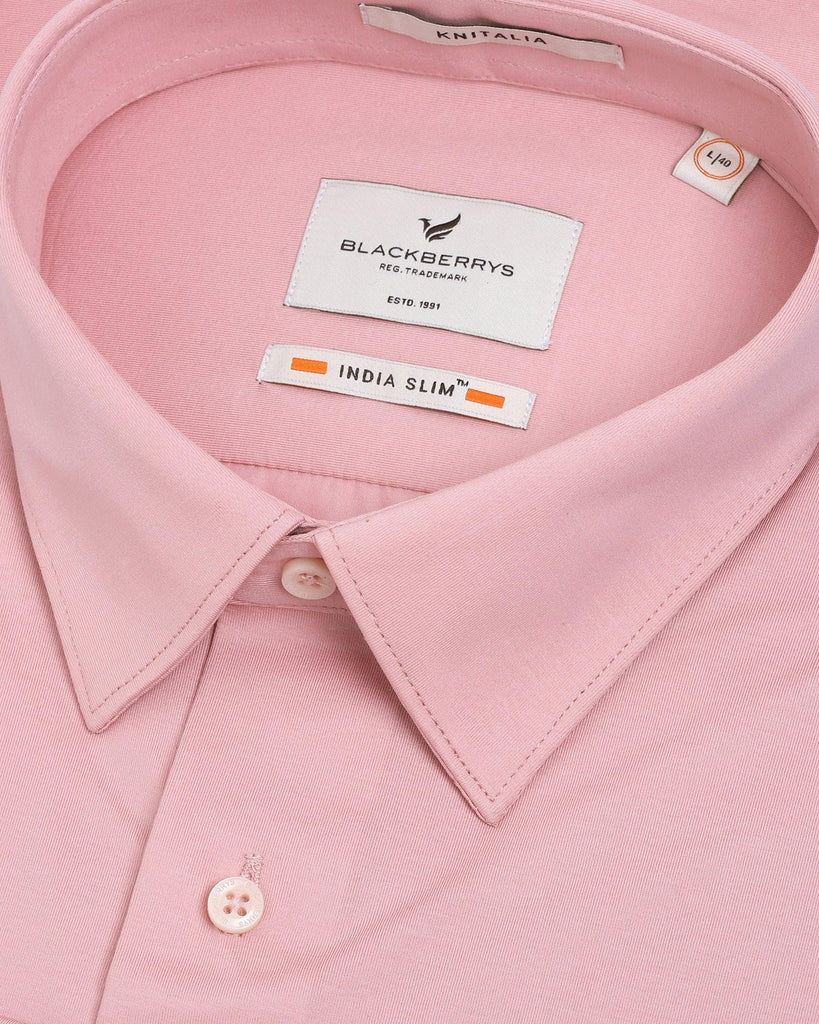 Formal Pink Solid Shirt - Jean