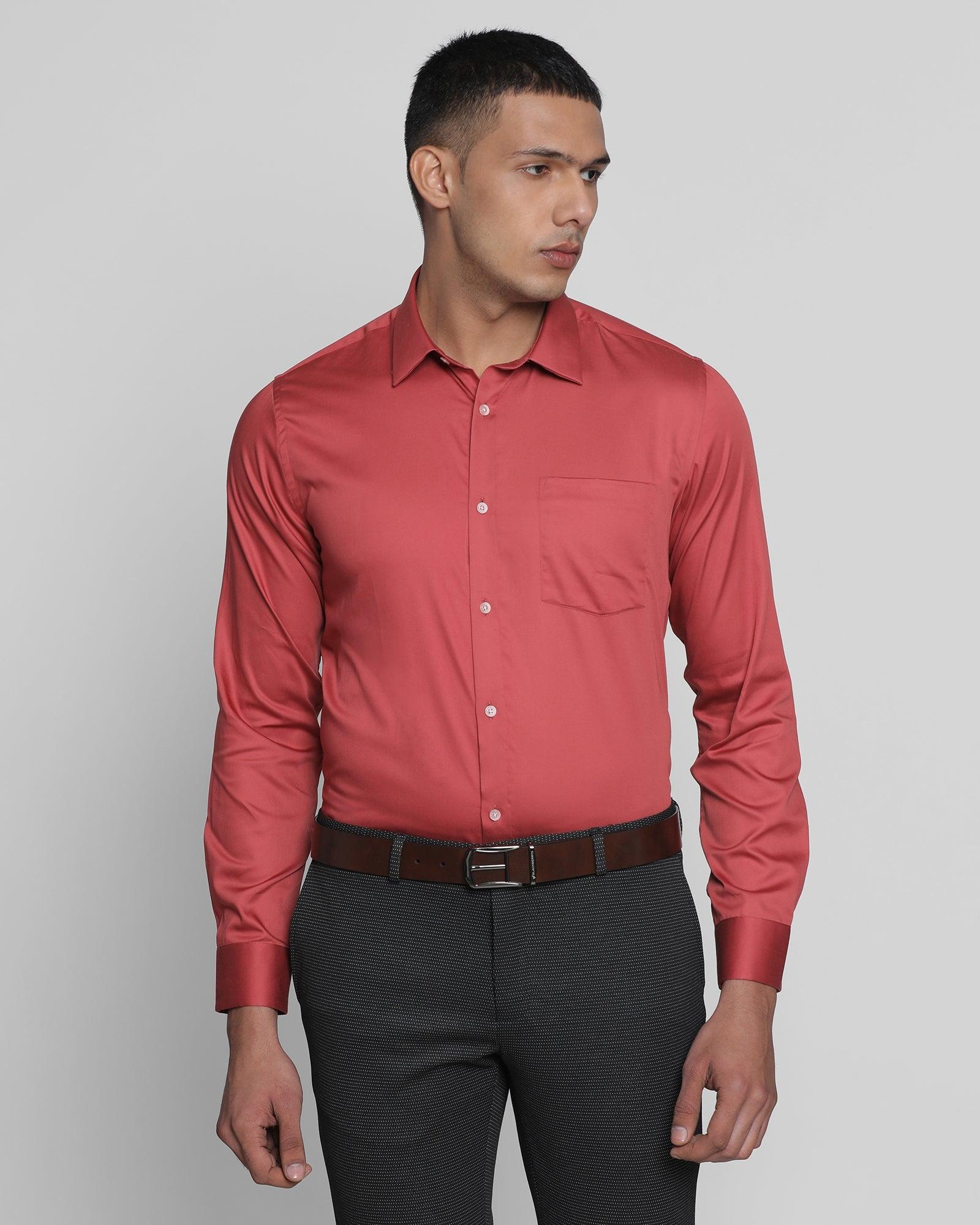 Formal Red Solid Shirt - Tyler