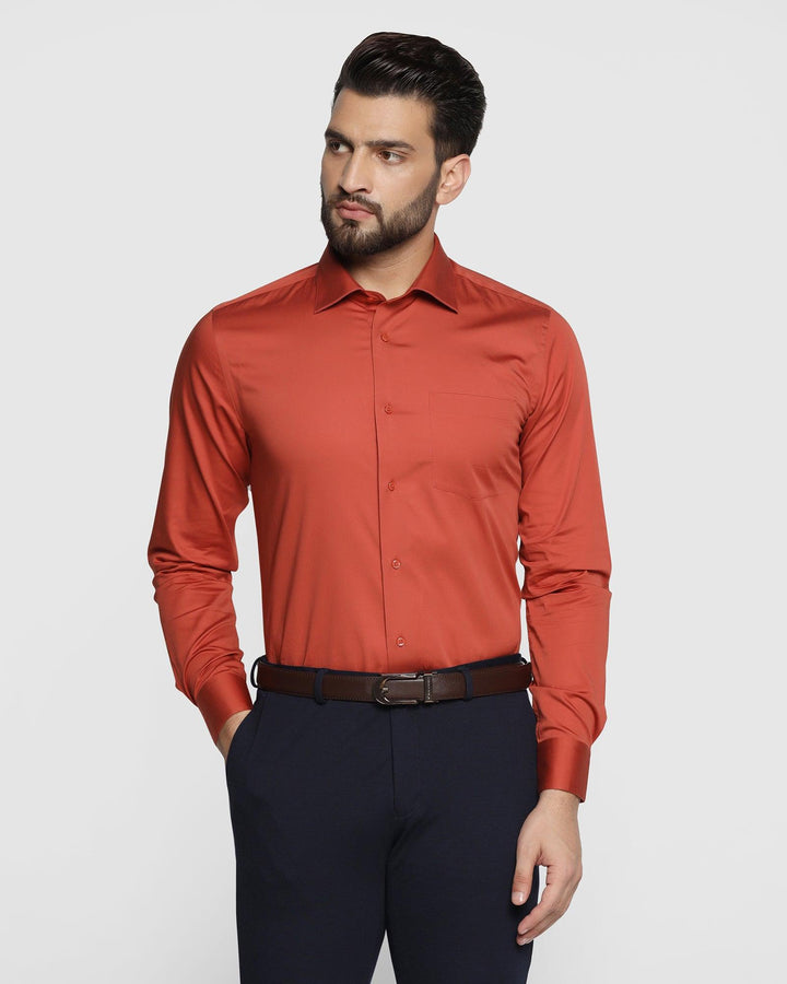 Formal Rust Solid Shirt - Manuel