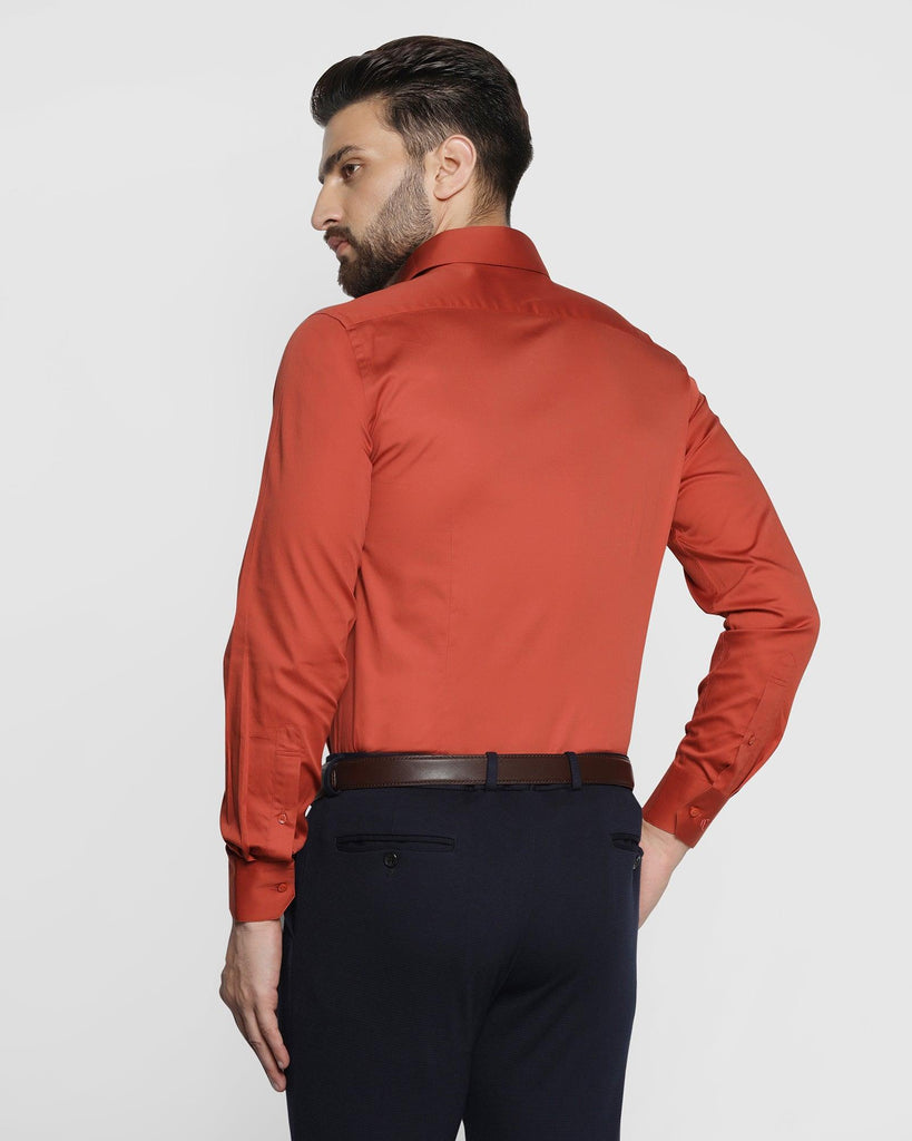 Formal Rust Solid Shirt - Manuel