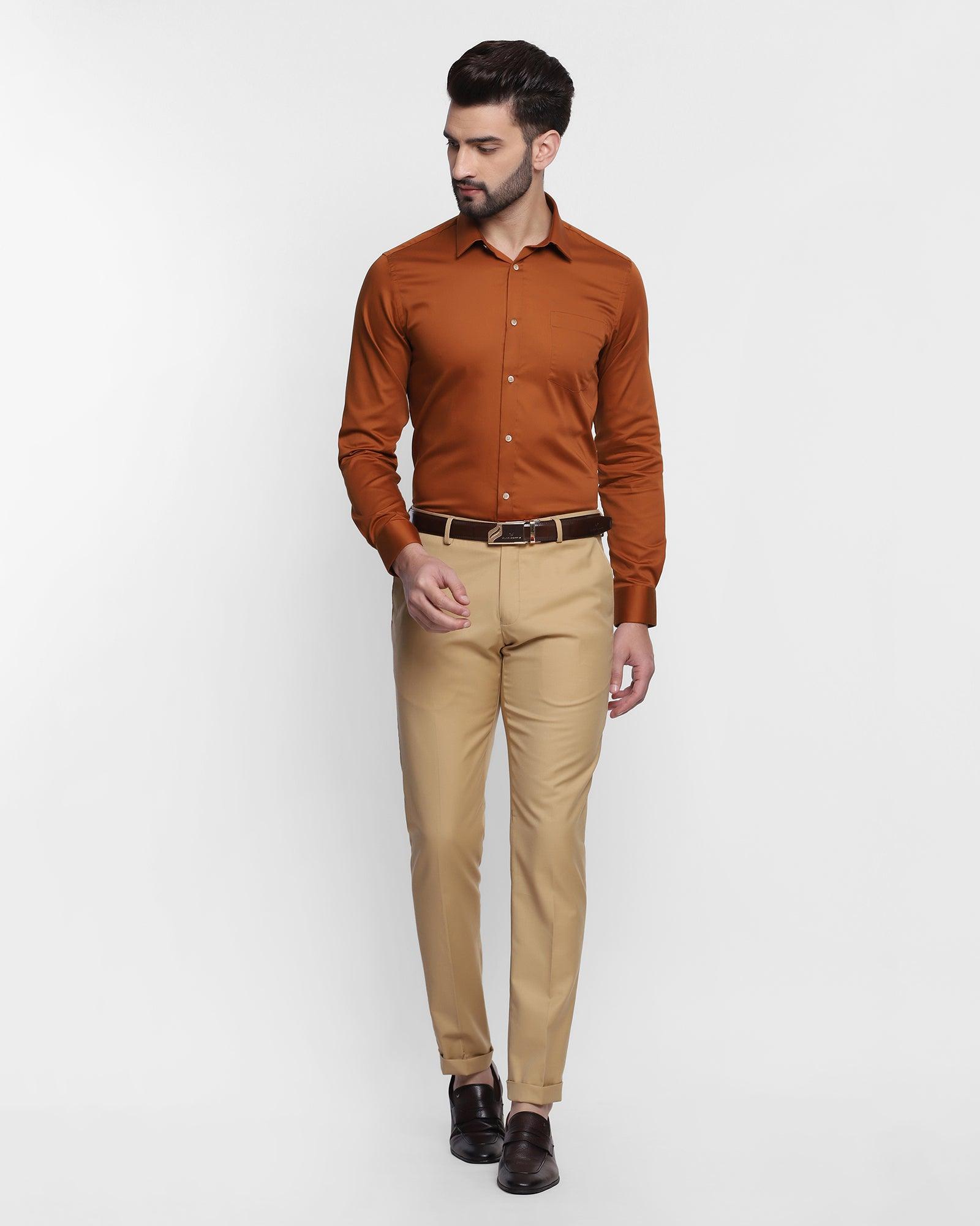 Buy Van Heusen Brown Trousers Online  803881  Van Heusen