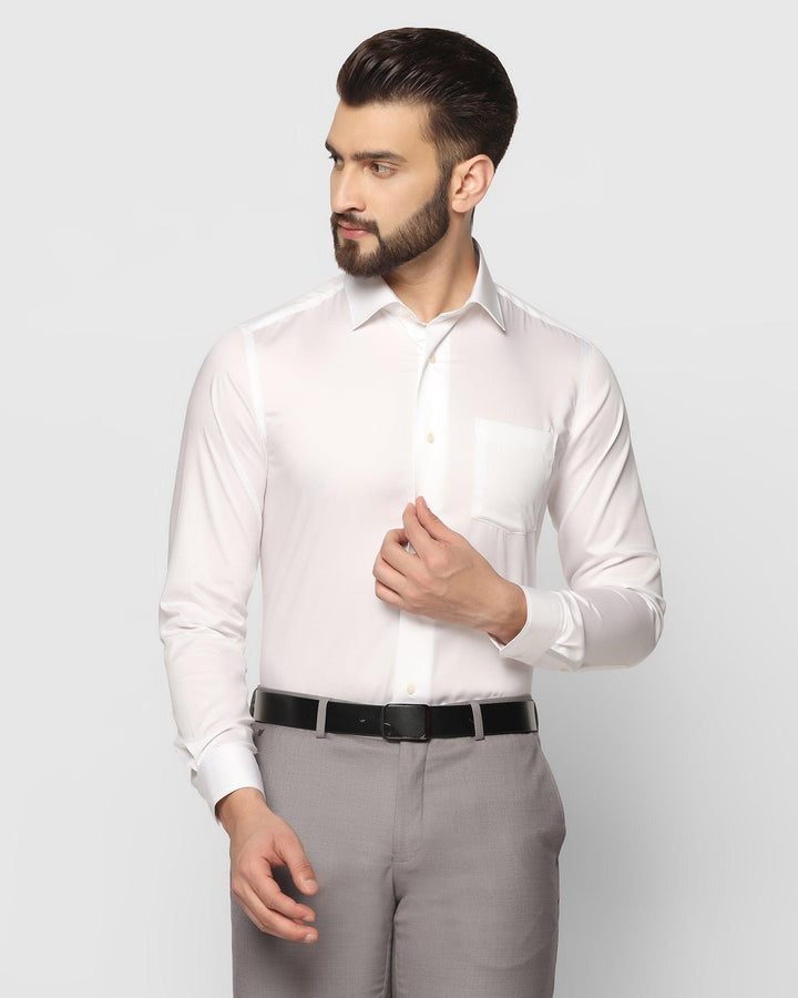 Formal White Solid Shirt - Dawn