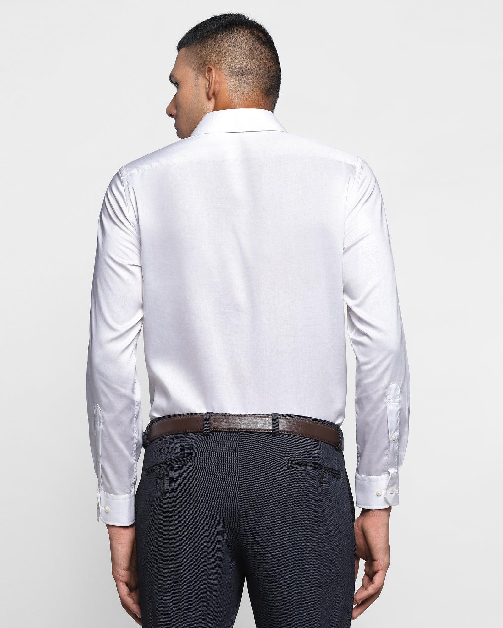 Formal White Solid Shirt - Dawn