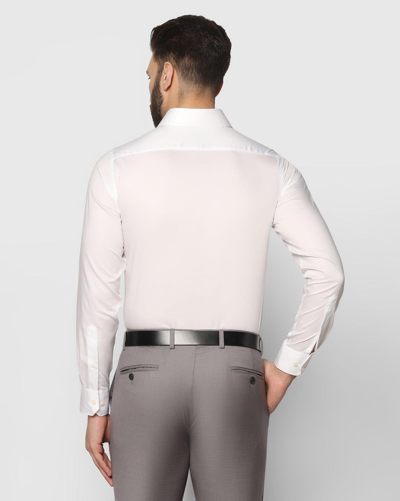 Formal White Solid Shirt - Dawn