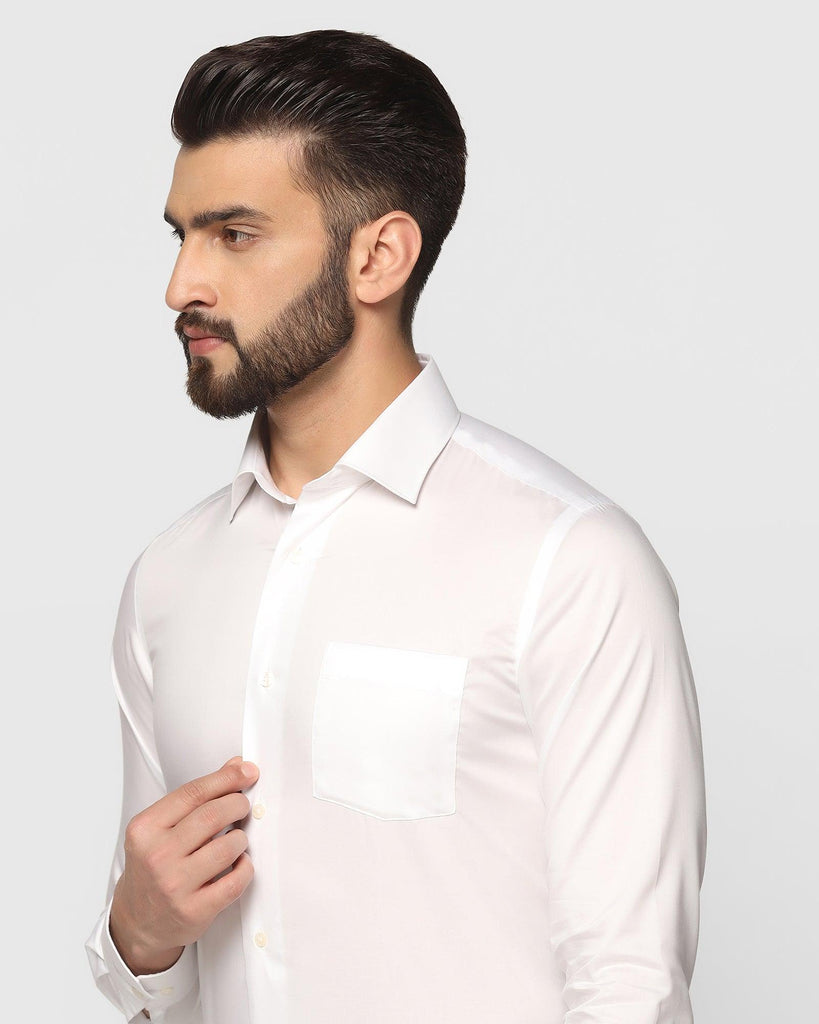 Formal White Solid Shirt - Dawn