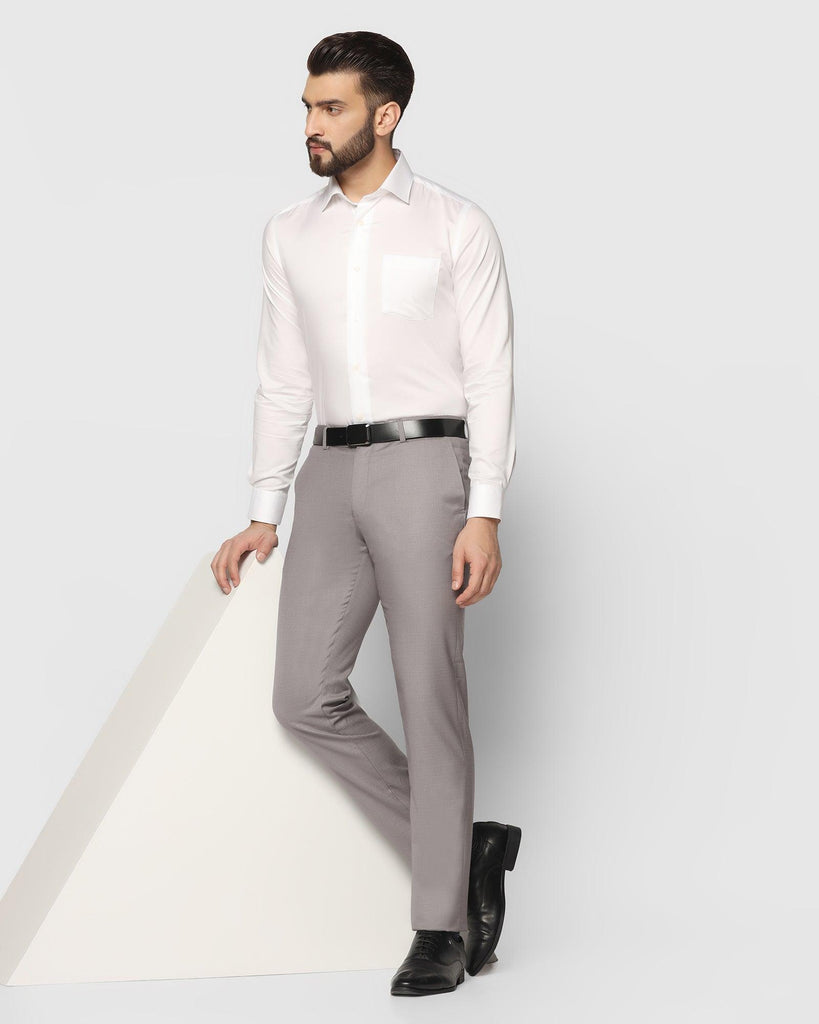 Formal White Solid Shirt - Dawn