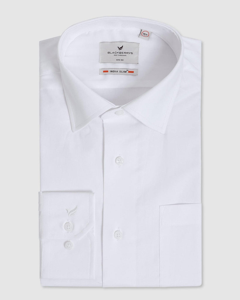 Formal White Solid Shirt - Otto