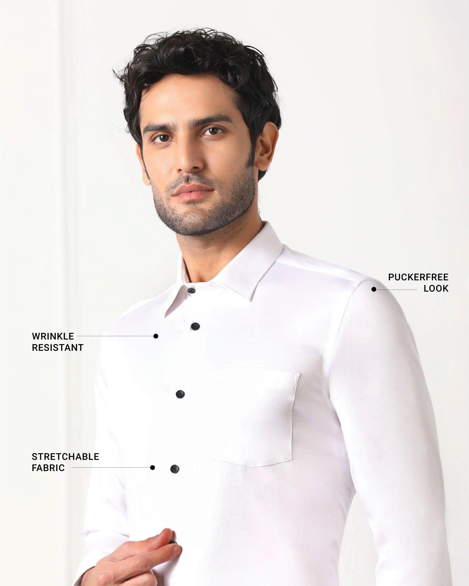Must Haves Formal White Solid Shirt - Sailor