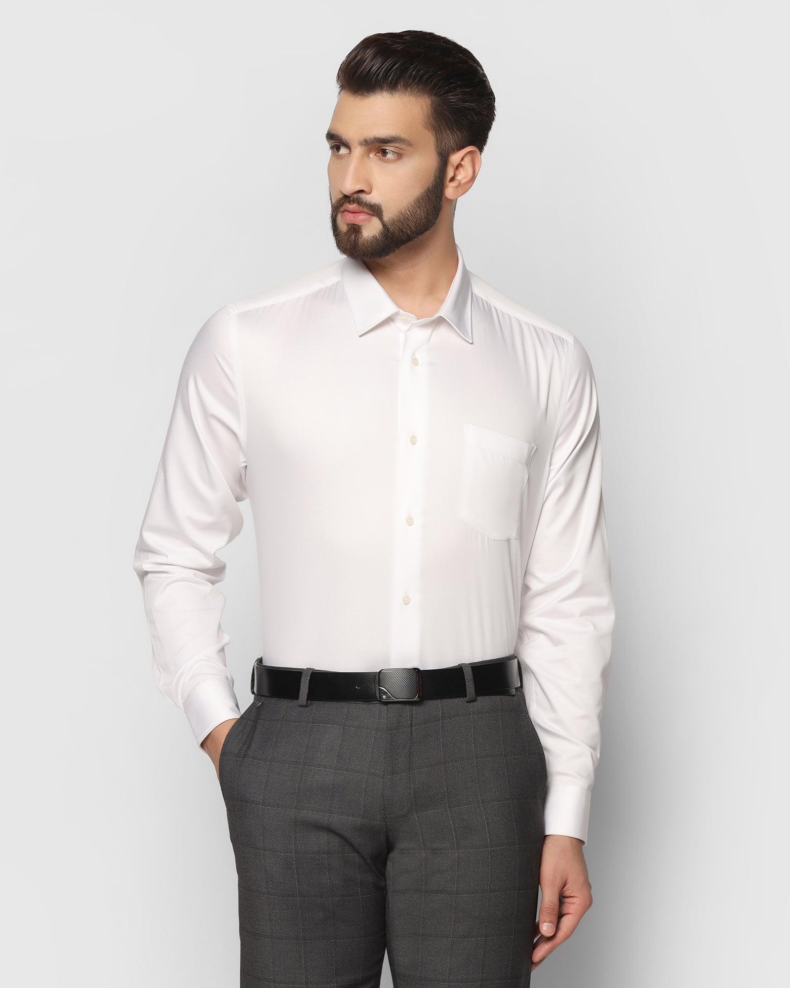 Solid Formal Shirt in White (Sailor) - Blackberrys