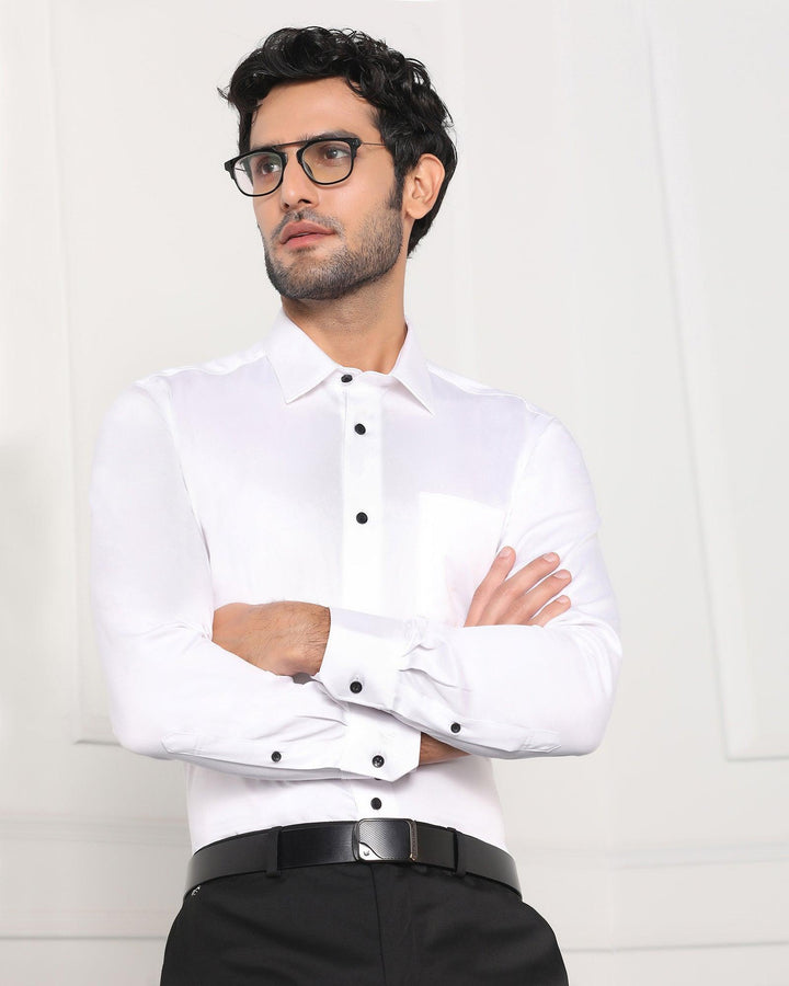 Must Haves Formal White Solid Shirt - Sailor