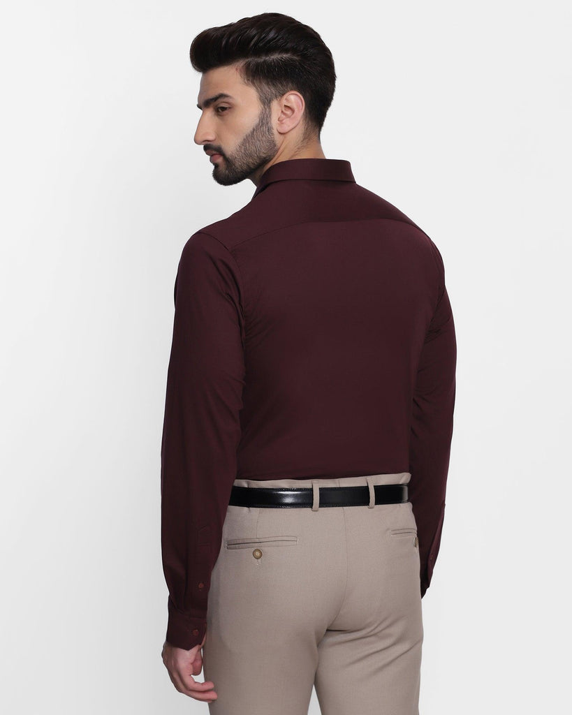 Formal Wine Solid Shirt - Basim