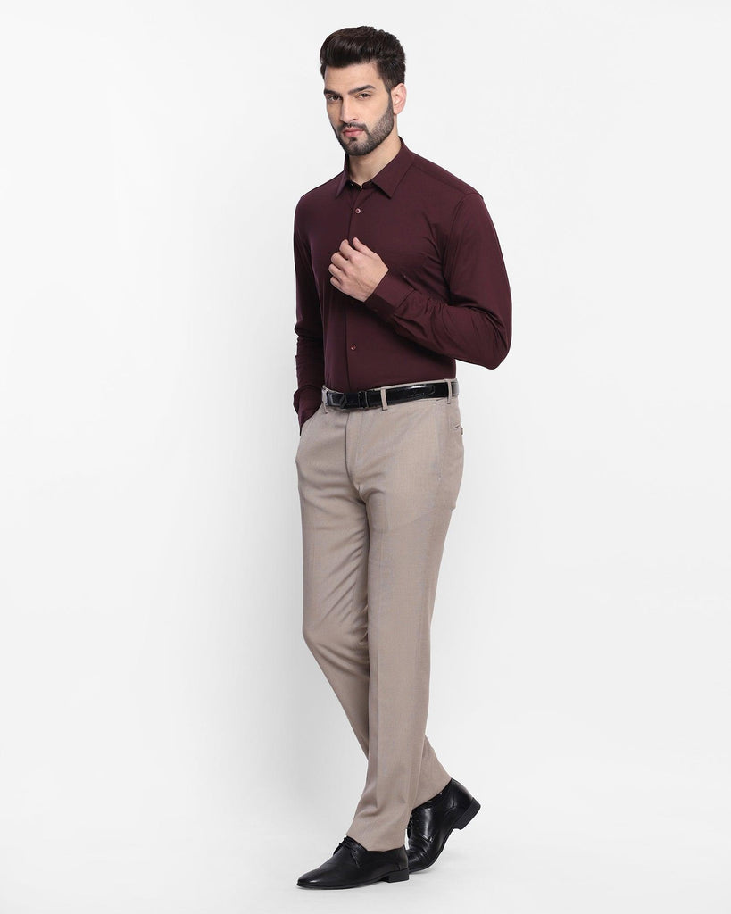 Formal Wine Solid Shirt - Basim