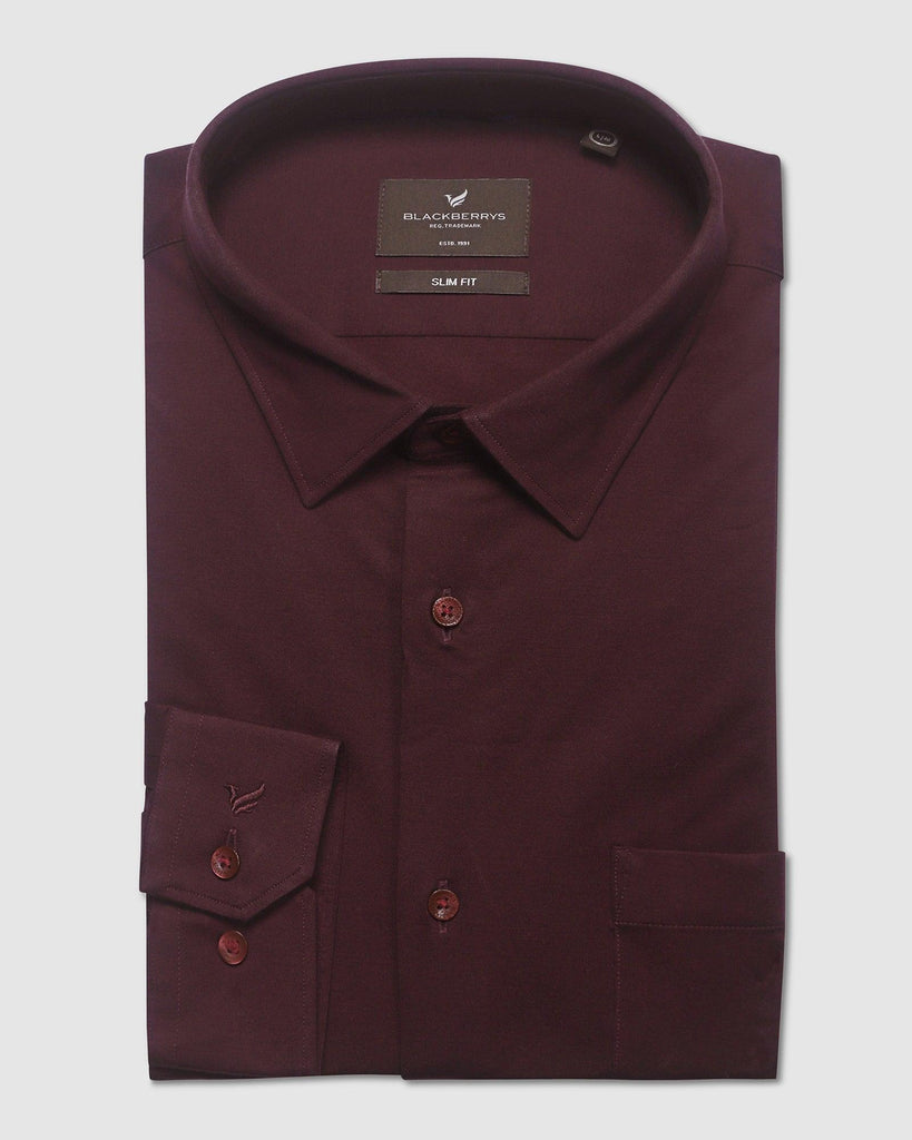 Formal Wine Solid Shirt - Basim