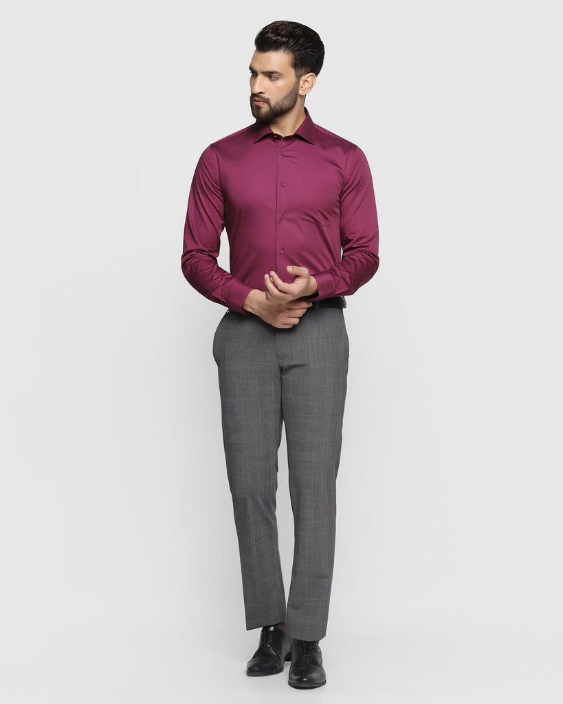 Formal Wine Solid Shirt - Manuel