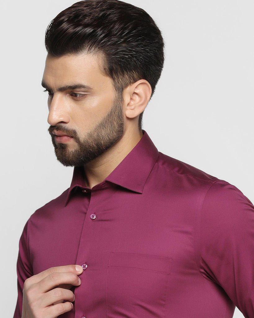 Formal Wine Solid Shirt - Manuel