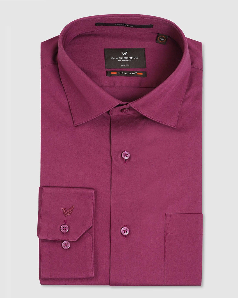 Formal Wine Solid Shirt - Manuel