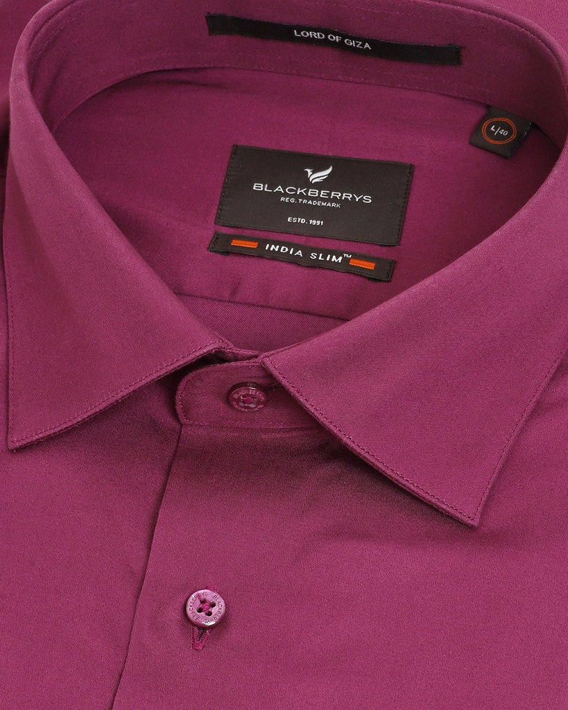 Formal Wine Solid Shirt - Manuel