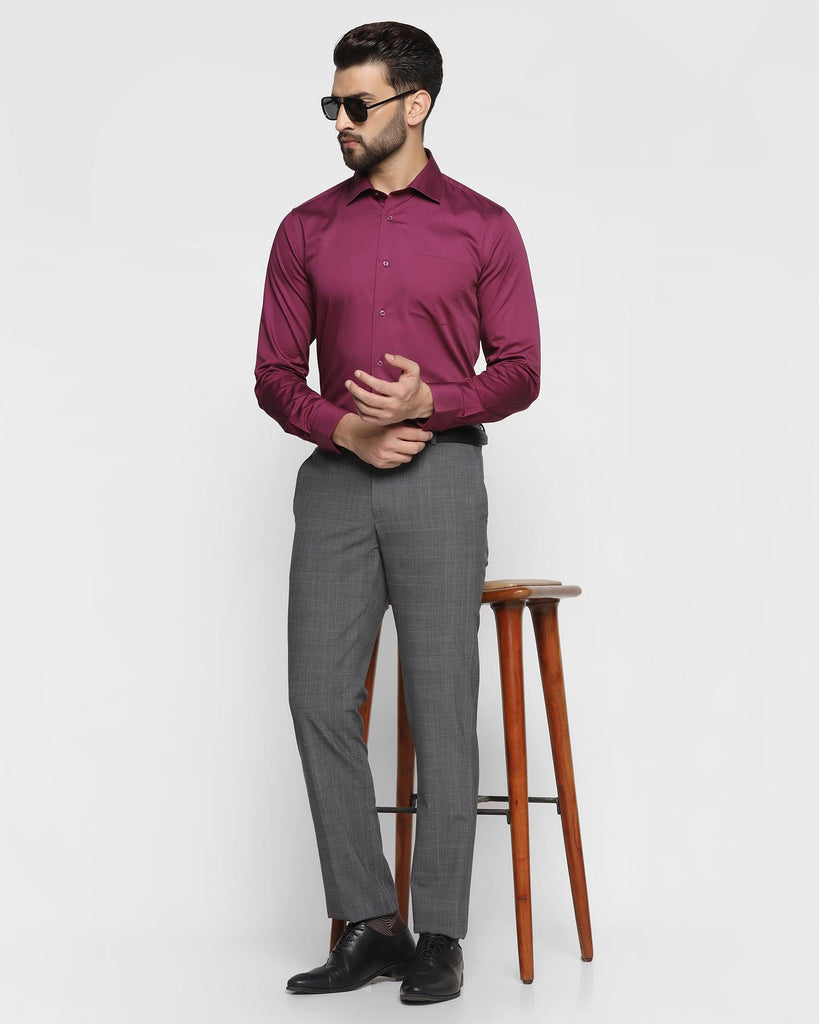 Formal Wine Solid Shirt - Manuel