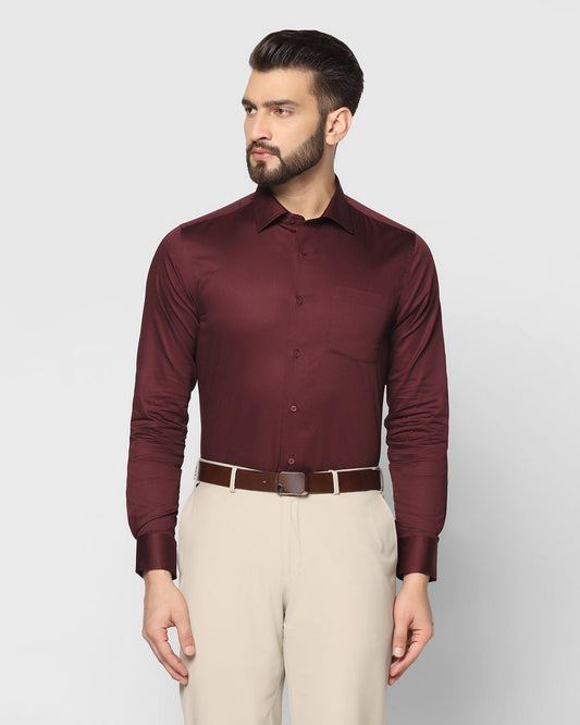 Formal Wine Solid Shirt - Simble