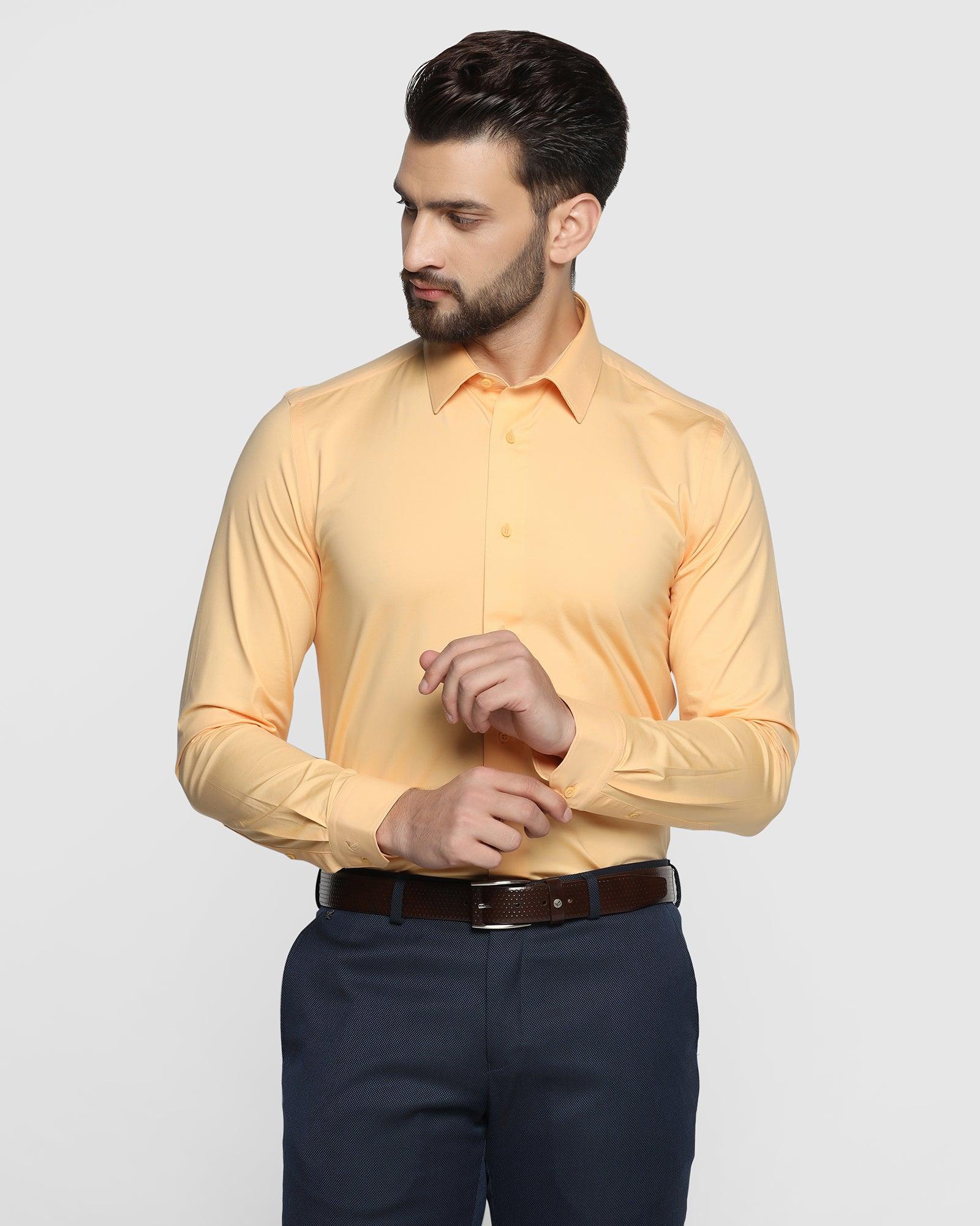 Formal Yellow Solid Shirt - Jean