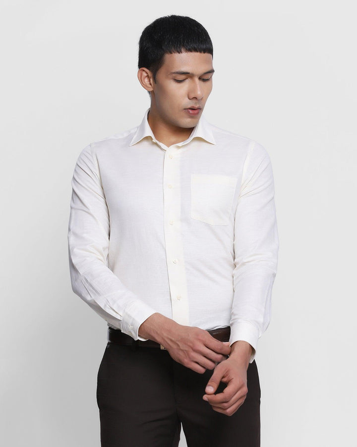 Linen Formal Yellow Solid Shirt - Lydon