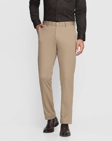 Buy Van Heusen Men Navy Blue Solid Ultra Slim Fit Trousers online