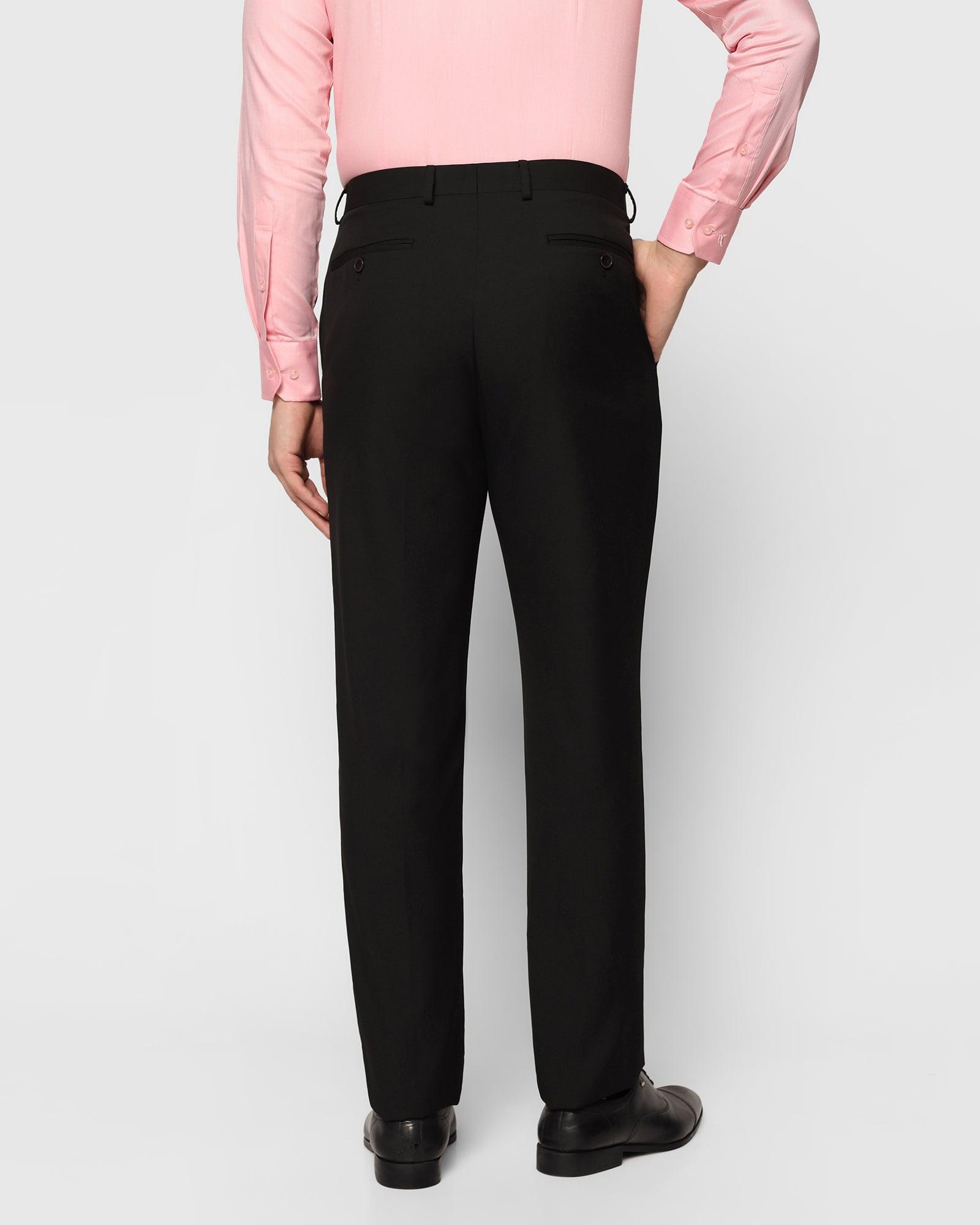 Buy blackberrys Mens Formal B95 Slim Fit Stretchable Trousers Black at  Amazonin