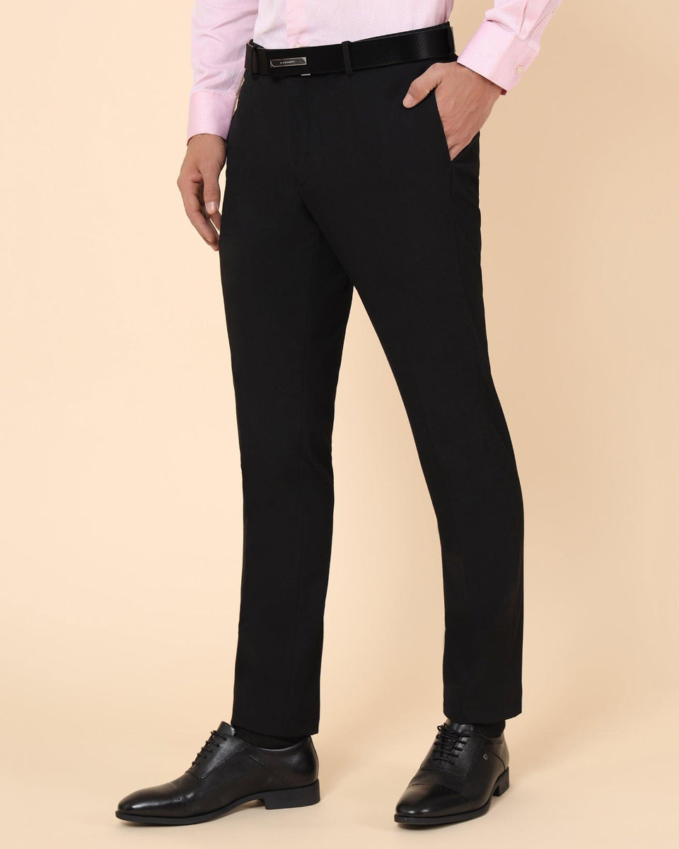 Buy Black Trousers & Pants for Men by VAN HEUSEN Online | Ajio.com