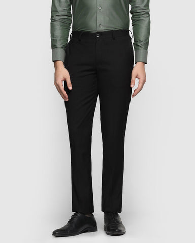 Buy Blackberrys Black Sharp Fit Casual Trousers - Trousers for Men 1175847  | Myntra