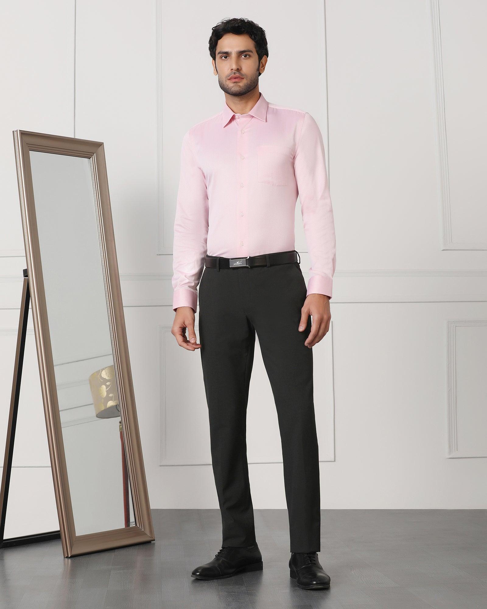 Must Haves Slim Fit B-91 Formal Charcoal Solid Trouser - Travis
