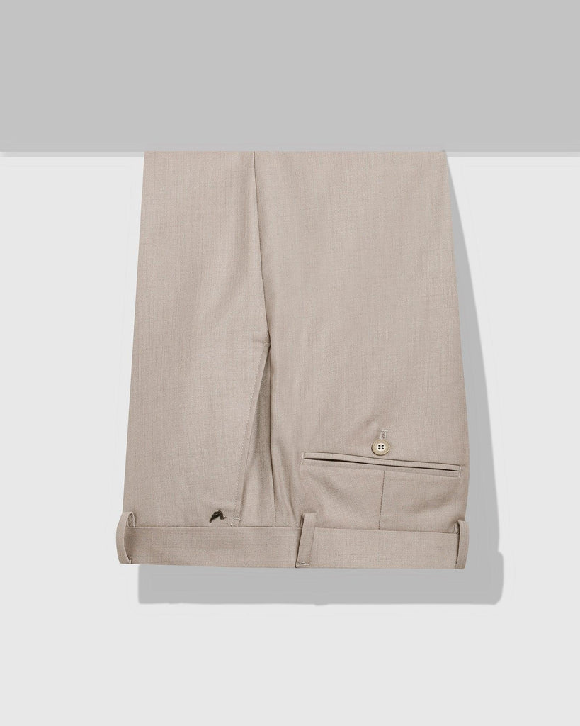 Slim Comfort B-95 Formal Khaki Solid Trouser - Seam