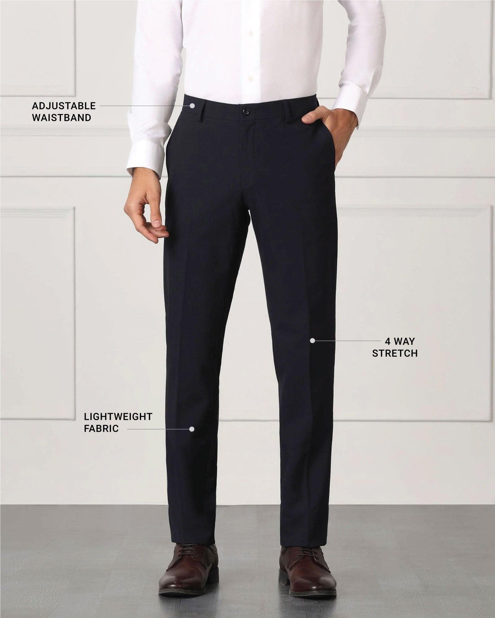 Buy John Miller Men Black Slim Fit Formal Trousers - Trousers for Men  391758 | Myntra