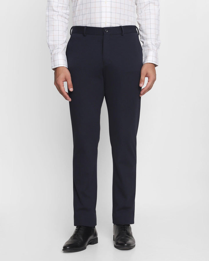 Slim Comfort B-95 Formal Navy Solid Trouser - Oak