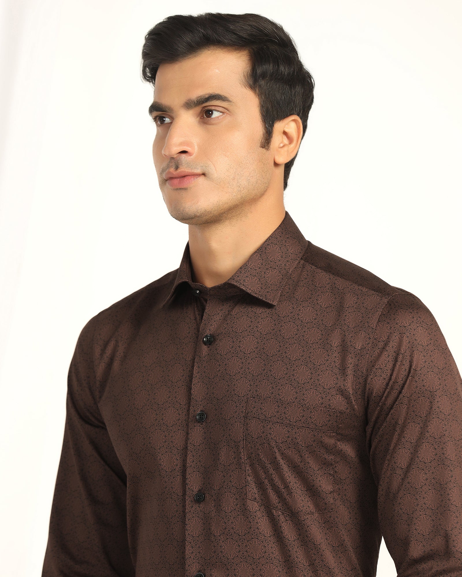 Formal Black Printed Shirt -  Enzo
