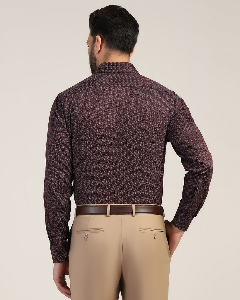 Formal Maroon Printed Shirt - Grotto