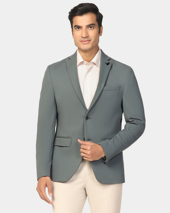 Formal Olive Textured Blazer - Dylan