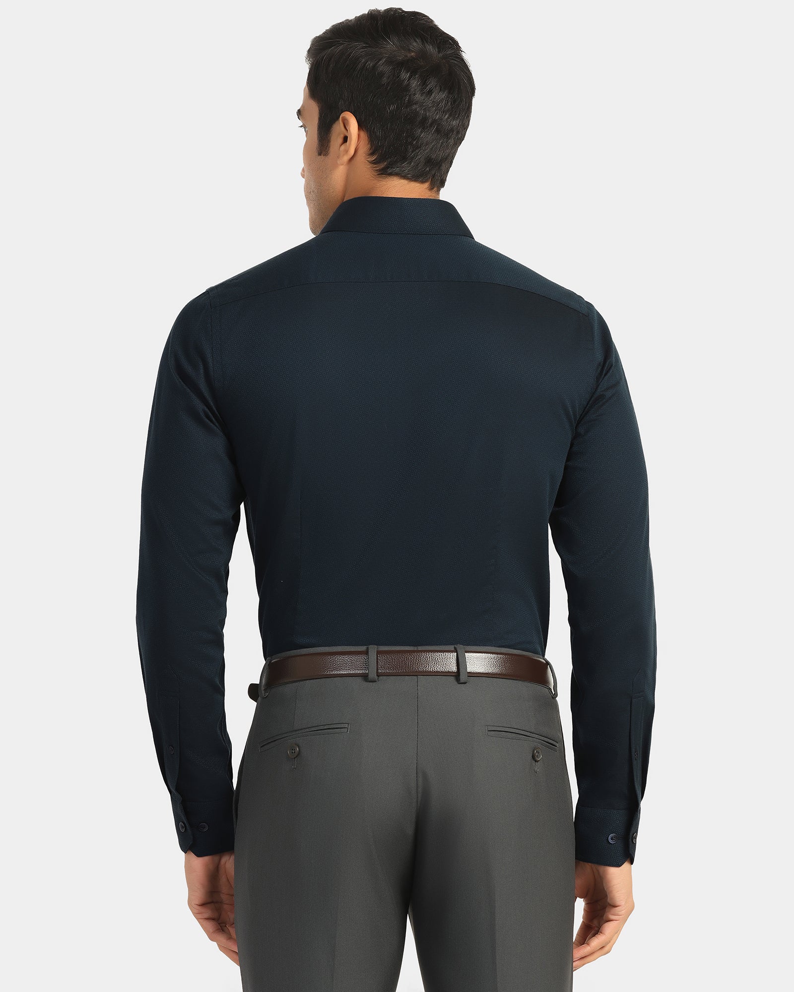 Formal Teal Textured Shirt - Brake