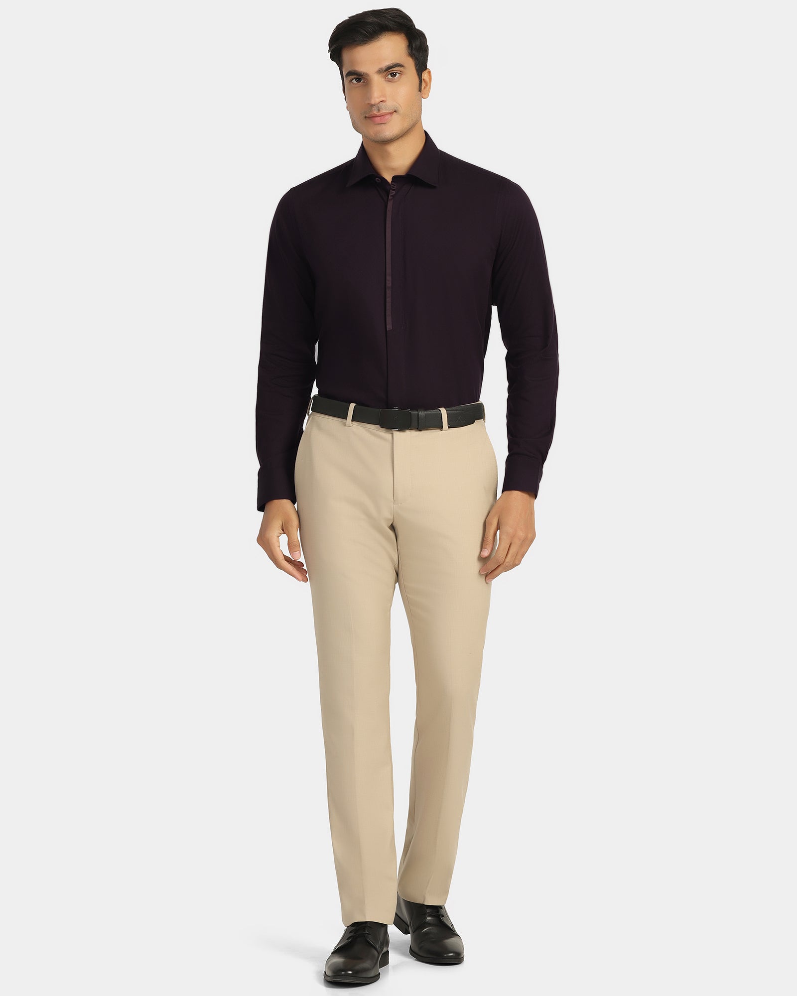 Formal Wine Textured Shirt - Brake