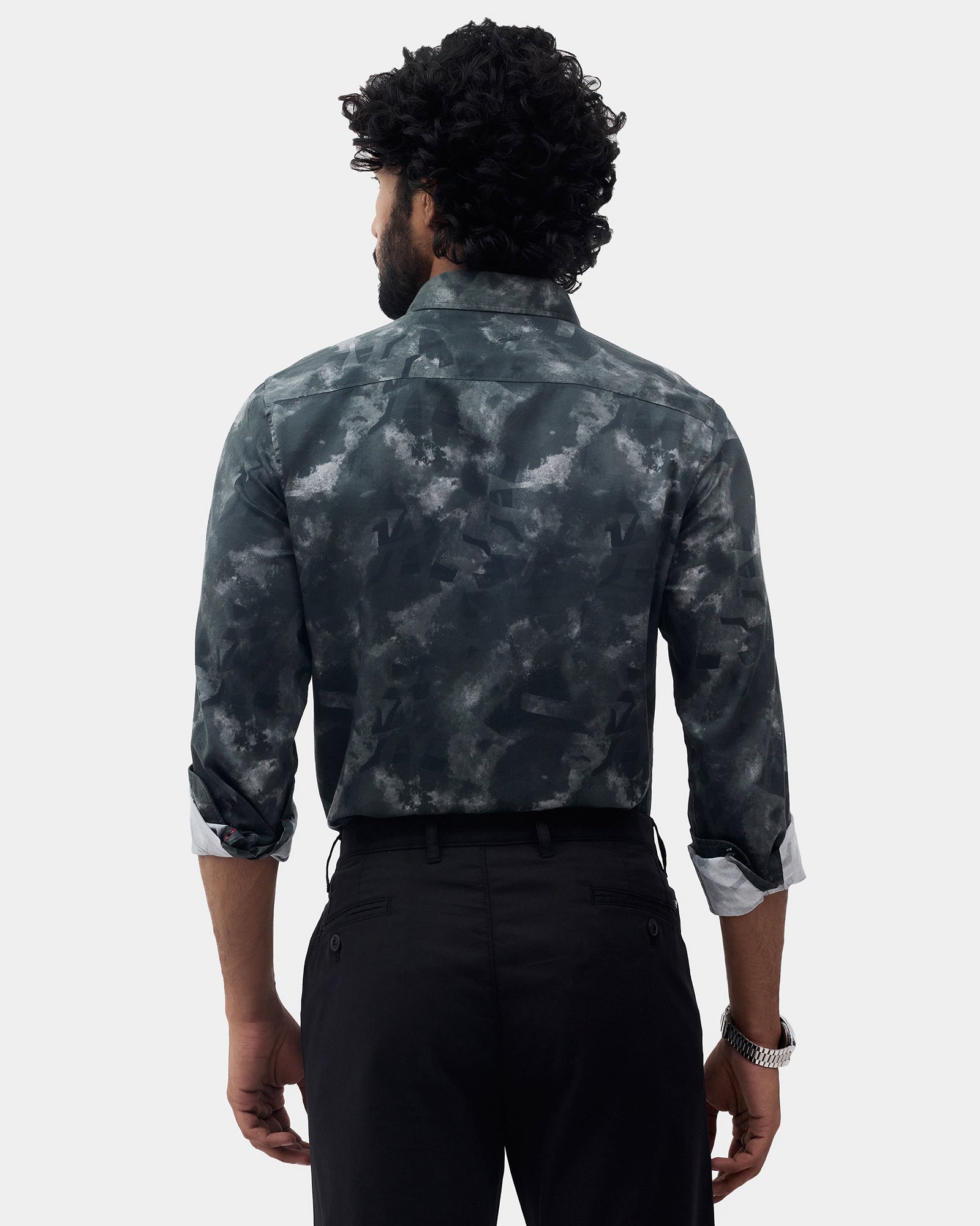 Green Printed Shirt - Stelos