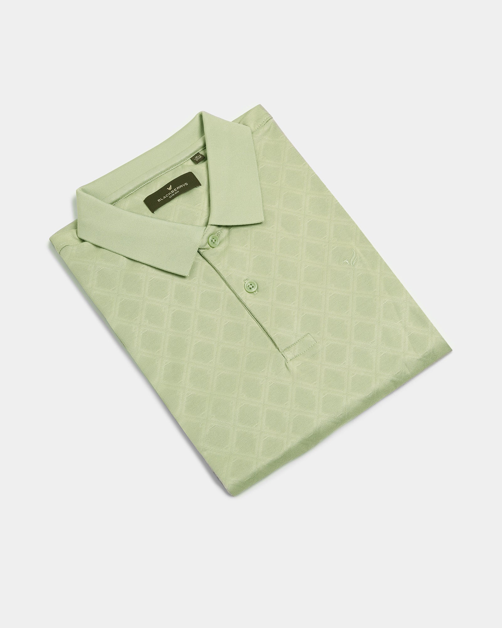 Green Textured Polo - Cho