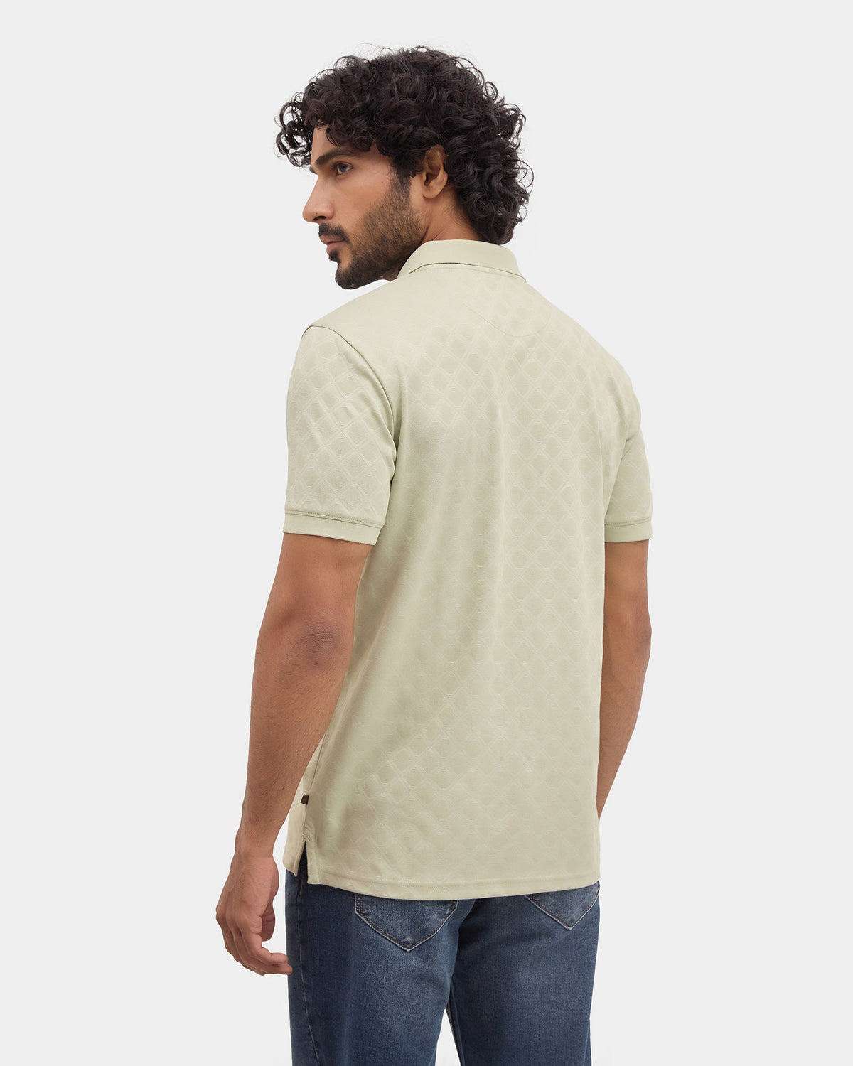 Green Textured Polo - Cho
